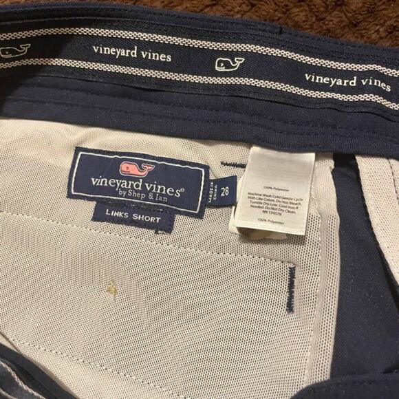 VINEYARD VINES LINKS SHORTS MEN SIZE 28 NAVY BLUE - Picture 9 of 12
